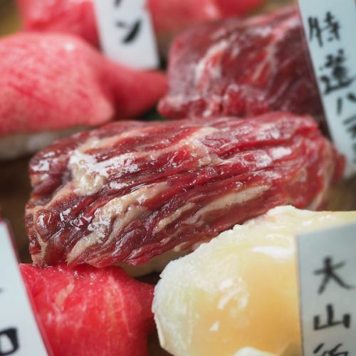 国産牛 肉寿司 特選ハラミ