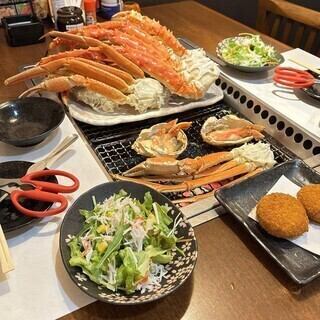 【本ズワイ蟹食べ放題プラン90分制】本ズワイ蟹茹でor炭火焼＆蟹みそ甲羅焼きなど◆8778円(税込)