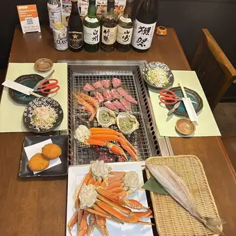 【本ズワイ蟹食べ放題プラン90分制】本ズワイ蟹茹でor炭火焼＆蟹みそ甲羅焼きなど◆8778円(税込)