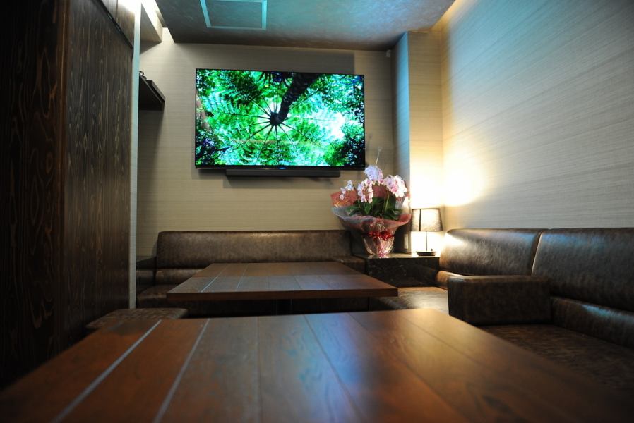 完全個室完備。テレビ付のため歓送迎会などでもご利用いただけます！（バー/bar/個室/貸切/飲み放題/ワイン/焼酎/誕生日/西銀座/熊本市/二次会/隠れ家）