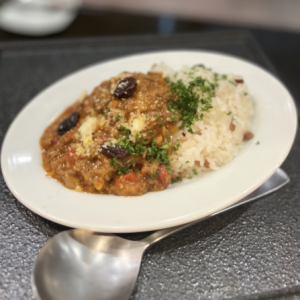 Beef tongue keema curry