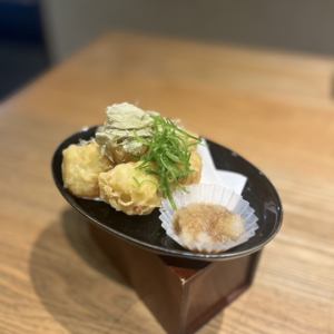 Flavored radish tempura