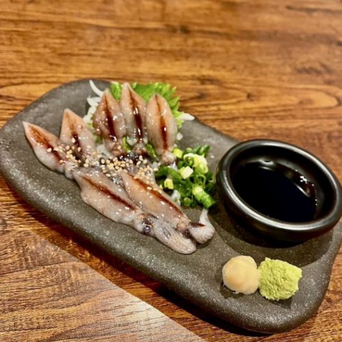 Raw firefly squid sashimi from Hyogo Prefecture