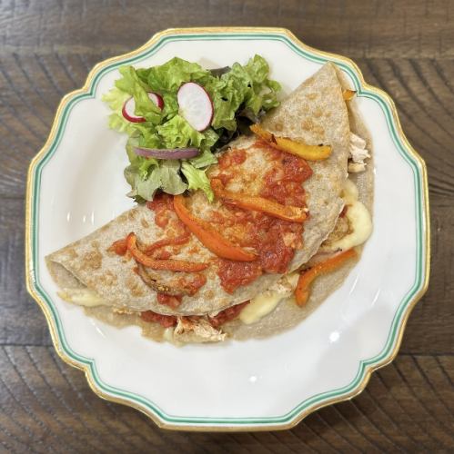 Mexican Galette Chicken Fajita with Guacamole