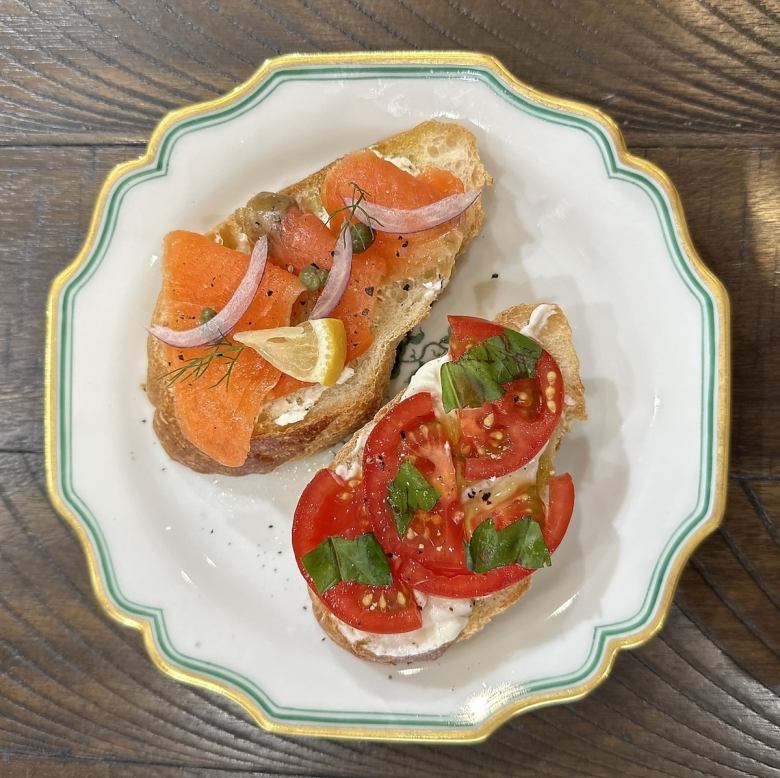 モーニングセット オープンサンド