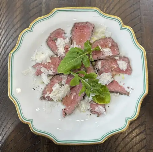黒和牛ランプ肉　自家製ローストビーフのカルパッチョ風　【税込1,480円】　