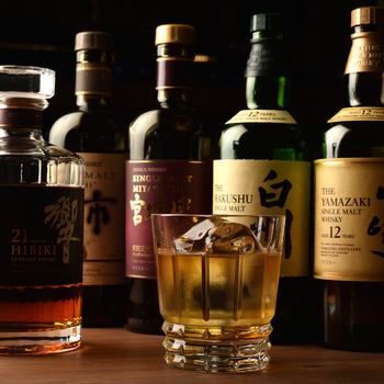 Full range of Japanese whiskey