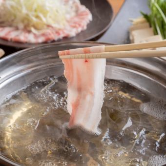 [週日～週四]享用時令食材套餐/2種生魚片、特製豬肉火鍋等/2.5小時無限暢飲8道菜品3,500日元