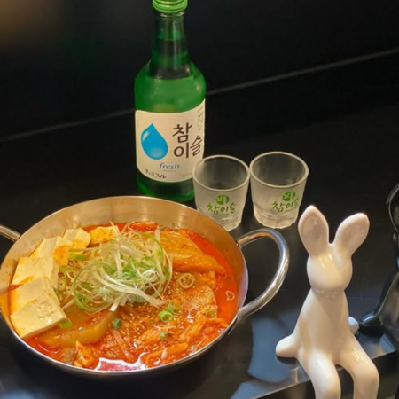 豚肉キムチの蒸し