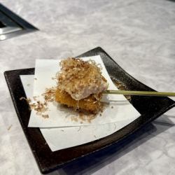 子持ち昆布の串揚げ