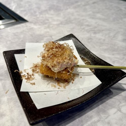 子持ち昆布の串揚げ