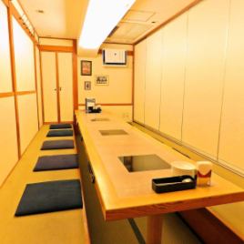 The popular digging private room is perfect for work and family gatherings! We also have an all-you-can-drink plan, so please use it! ◇ We are waiting for your reservation.* When using a private room, the meat will be grilled and prepared.Please note.