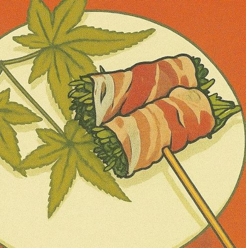 Bean sprouts wrapped in ponzu sauce