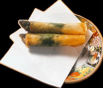 稚鮎の春巻き
