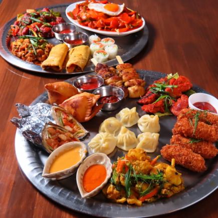 【アジアン酒場 MoMo】アジアンプレミアムコース☆120分飲み放題付き（種類豊富）☆（L.0.90分）