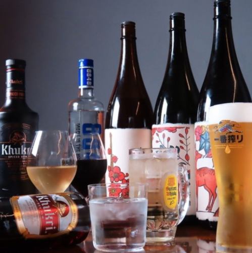 ドリンクを多数取り揃え