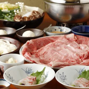 可以选择肉的种类【涮锅◆竹套餐】共6道菜，6,710日元～9,295日元