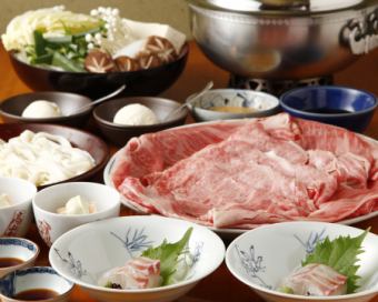 可以選擇肉的種類【涮鍋◆竹套餐】共6道菜，6,710日圓～9,295日圓