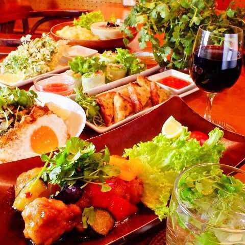 【民族菜餚！】優秀的氛圍·在亞洲餐廳享受夜晚。