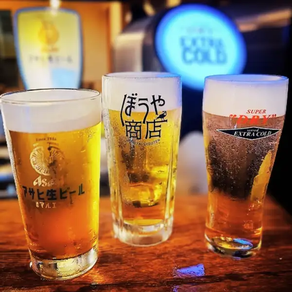 【当店だからこそ】アサヒマルエフ生ビール・アサヒエクストラコールド・アサヒスーパードライが楽しめる！