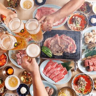 [Weekdays only] [All-you-can-drink included] ★ 7,000 yen ★ Popular thick-cut premium salted tongue ☆ Thick-cut premium skirt steak and other special course!