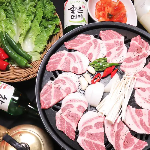 [First in the Nagano area!] Premium Samgyeopsal All-You-Can-Eat Course ★ 4 dishes in total (2-hour all-you-can-drink included)