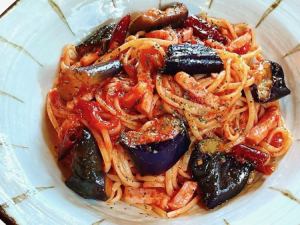 Eggplant and bacon arrabiata