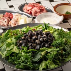 ～カラダ喜ぶ、食べる青汁～ 鮮緑のしじみ炊き肉