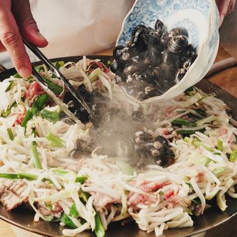 名物しじみ炊き肉 6,600円コース◆野菜食べ放題+90分飲み放題付き！霜降り牛タンユッケも堪能！