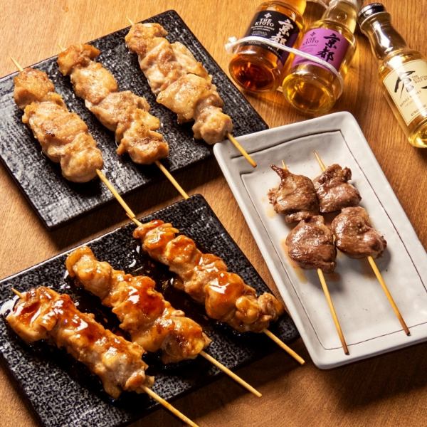 ◇ふっくらジューシー！◇ 精肉店直送の新鮮な焼き鳥が充実！ももは1本150円！