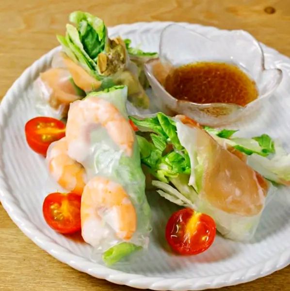 ◇必食！3種の生春巻き◇ イタリアンで長年腕を磨いた料理長の自信作！