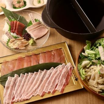 ≪個室確約≫【雅～みやび～】『鮪』と『栗豚』の相盛しゃぶすき2.5時間飲み放題付き5000円