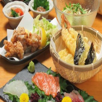 【宴会】仅限预约！包括当地酒在内的90分钟无限畅饮（共60种）◎生鱼片主菜4000日元