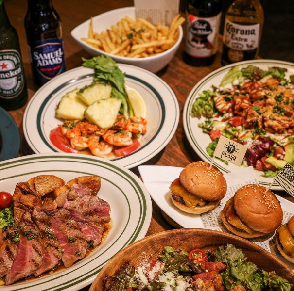 【コスパ◎】スタンダードなアメリカンフード満載『メイシーズコース』（90分飲み放付）4,000円