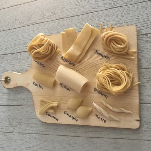 Handmade fresh pasta made at the store!