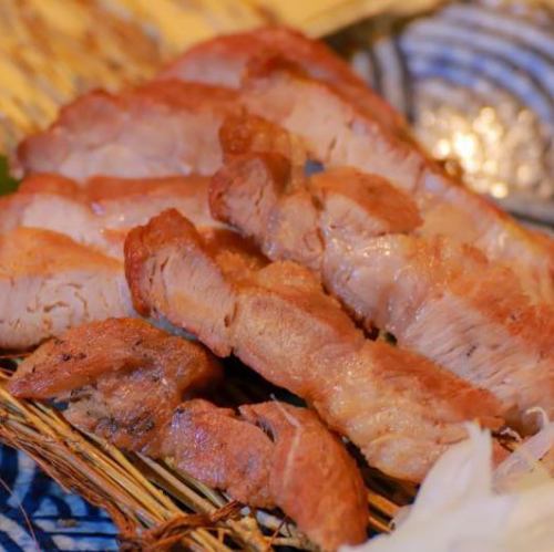 Grilled pork straw