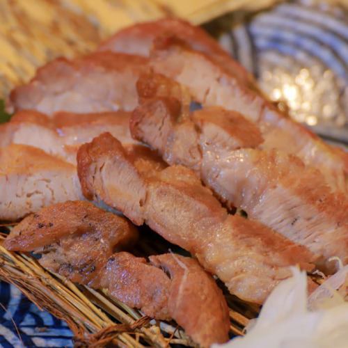 straw-grilled pork steak