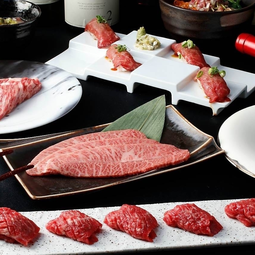 肉女子会♪黒毛和牛3種×肉寿司×デザート全8品5000円(税込)
