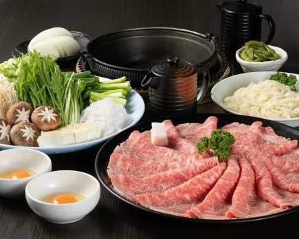 【180분 음료 무제한 포함】스키야키 "흑모 일본소" 코스