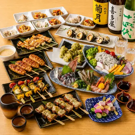 ■3H飲み放題付『極上コース』伊勢海老の炭火焼きに海鮮ばらちらし寿司等<全10品>7000円⇒6000円