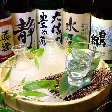 飲み放題には信州の地酒も