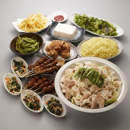 [All-you-can-drink option available] <Hakkenden Motsunabe Course> 8 dishes in total, including Motsunabe and ramen for the final course