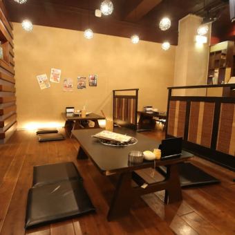 Tatami seats that are easy to use even with children.There is also a partition, so you can enjoy it without worrying about the surroundings ♪