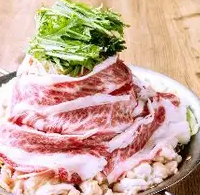 흑모 일본 소고기를 사용한 프리미엄 철판 고기 냄비[흑모 일본 소 냄비 코스] 4000엔