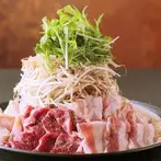 就是這個！大阪名產！！！鐵板燒肉火鍋。蔬菜和肉都很豐富♪ 1份
