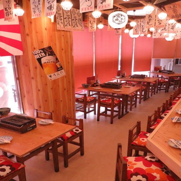 Seafood izakaya [Hamayaki Taro Nagano Ekimae Branch] also has counter seats that are suitable for solo diners! Please enjoy the relaxed atmosphere. Of course, banquets are also welcome! Large groups can also be accommodated, so please contact us! *Smoking allowed