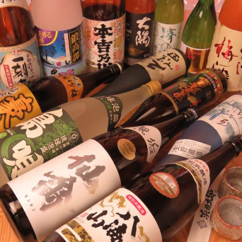 We have a wide selection of sake and shochu, from local brands to Shinshu brands.