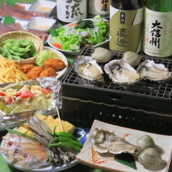 ★6月16日から6月30日来店限定★人気の浜焼等お料理10品＋2時間飲み放題3000円（税込）