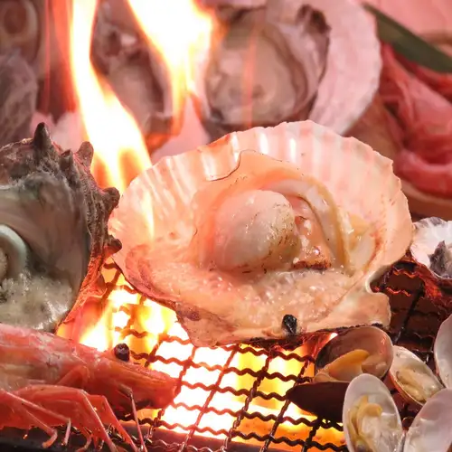 All-you-can-eat grilled seafood for 4500 yen!