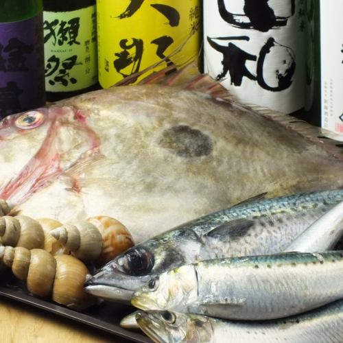 Fresh seafood directly from Tsukiji.